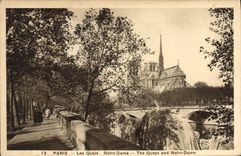 CPA Paris Les Quais Notre Dame 