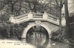 CPA Paris Le Parc Monceau Le Pont 