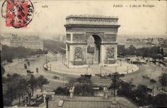 CPA Paris L'Arc de Triomphe 