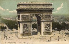 CPA Paris L'Arc de Triomphe 