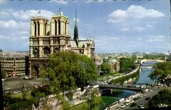 CPA Paris Notre Dame et la Seine 