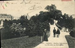 CPA Paris Buttes Chaumont La Montee au Belvedere 