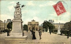 CPA Paris Les Tuileries l'Allee centrale et le Monument Quand 