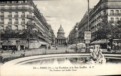 CPA Paris Le Pantheon et la Rue Soufflot 