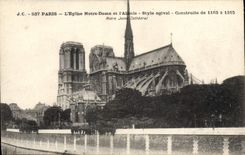 CPA Paris L'Eglise Notre Dame et l'Abside Style ogival 