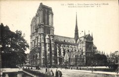 CPA Paris Notre Dame cote sud et l'Abside 