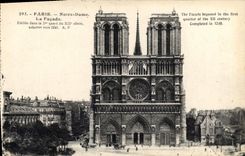 CPA Paris Notre Dame La Facade 