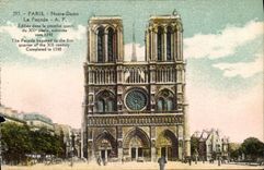 CPA Paris Notre Dame La Facade 