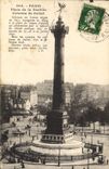 CPA Paris Place de la Bastille Colonne de Juillet 