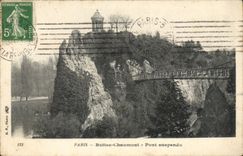 CPA Paris Buttes Chaumont Pont suspendu 