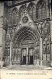 CPA Meaux Portail de la Cathedrale Place Saint Etienne