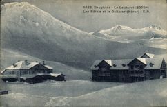 CPA Dauphine Le Lautaret (2075 m) les Hotels et le Galibier (Hiver)