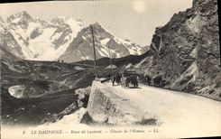 CPA Le Dauphine route du Lautaret Glacier de l'Homme