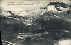 CPA Dauphine Vue panoramique du Col du Lautaret le Col et le Grand Galibier (3242 m)