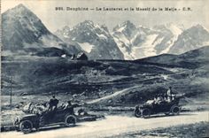 CPA Le Dauphine Le Lautaret et le Massif de la Meije Automobile
