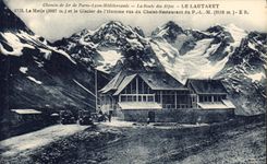 CPA Chemin de Fer de Paris Lyon Mediterranee la Route des Alpes Le Lautaret La Meije (3987 m) et le 