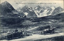 CPA Le Dauphine Le Lautaret et le Massif de la Meije Automobile