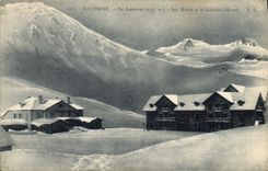 CPA Le Dauphine Le Lautaret (2075 m) les Hotels et le Galibier (Hiver)