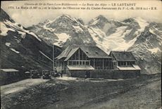 CPA Chemin de Fer de Paris Lyon Mediterranee la Route des Alpes Le Lautaret La Meije (3987 m) et le 
