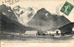 CPA Pics de Niege du Lautaret Pic Gaspard le Pave le Maije Le Bec de l'Homme vue du col du Lautaret