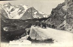 CPA Le Dauphine route du Lautaret Glacier de L'Homme