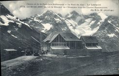 CPA Chemin de Fer de Paris Lyon Mediterranee la Route des Alpes Le Lautaret La Meije (3987 m) et le 