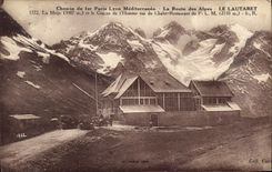 CPA Chemin de Fer de Paris Lyon Mediterranee la Route des Alpes Le Lautaret La Meije (3987 m) et le 