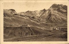 CPA Col du Lautaret les Lacets du Galibier et le Roche du grand Galibier (3229 m)