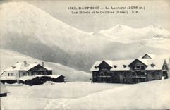 CPA Dauphine Le Lautaret (2075 m) les Hotels et le Galibier (Hiver)