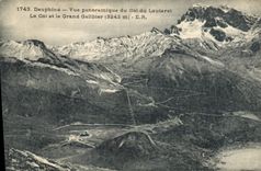 CPA Dauphine Vue panoramique du Col du Lautaret le Col et le Grand Galibier (3442 m)