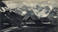 CPA Chemin de Fer de Paris Lyon Mediterranee la Route des Alpes Le Lautaret La Meije (3987 m) et le 