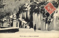 CPA Effet de neige sur la route du Lautaret