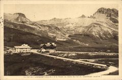 CPA Le Col du Lautaret (2073 m) et la Route en lacets du Col du Galibier (2556 m)