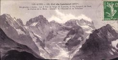 CPA Les Alpes Col du Lautaret (2075 m) de gauche a droite les 3 Pics de Neige du Lautaret le Pic Gas