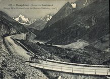 CPA Dauphine route du Lautaret Gorge de la Romanche et le Glacier d'Arsine (2500 m)