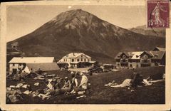 CPA Col du Lautaret (2050 m) l'Hotel des Glaciers et le Signel du Villard d'Arene