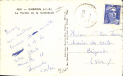 CPA Embrun ( H A) Le Porche de la Cathedrale