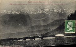 CPA Les Pyrenees Centrales  Col d'Aspin table d'Orientation