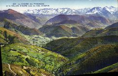 CPA Le Chaine des Pyrenees et la Vallee d'Aure vues du Col d'Aspin