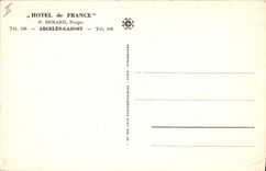 CPA Argeles Gazost Hotel de France P Benard