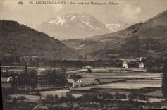 CPA Argeles Gazost Vue vers les Montagnes d'Azun