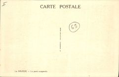 CPA La Deveze  Le Pont suspendu