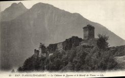 CPA Env d'Argeles Gazost Le Chateau de Boucens et le Massif de Viscos