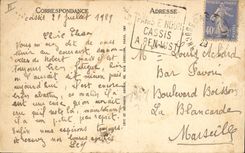 CPA Cassis Les Pierres tombees et vue sur Cassis