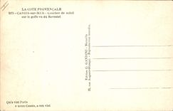 CPA Cassis sur Mer La Cote Provencale Coucher de Soleil sur le golfe vu du Revestel