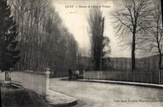 CPA Cusy Route d'Ancy le Franc