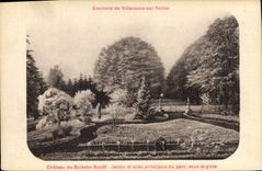 CPA Environs de Villeneuve sur Yonne Château du Buisson Souef Jardin et allee principale du parc sou