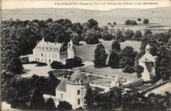 CPA Villeblevin (Yonne) Vue a vol d'oiseau du Chateau et des dependances