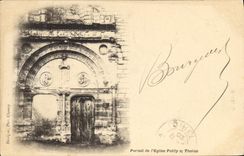 CPA Portail de l'Eglise Poilly Tholon