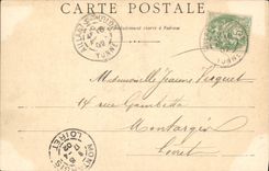 CPA Portail de l'Eglise Poilly Tholon